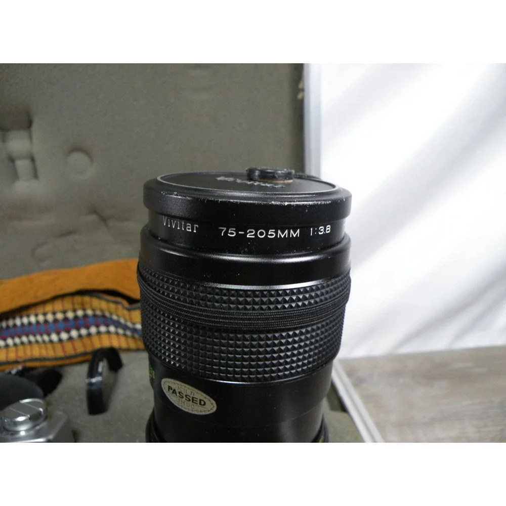 Minolta SRT 202 CLC 35mm Film Camera Kit w/ MC Rokkor-X 50mm, Vivitar, Braun